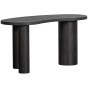 Maan organisch sidetable/bureau MDF - donkerbruin