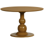 Blanco eettafel ø120 cm mangohout - honinggeel