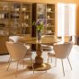 Blanco eettafel ø120 cm mangohout - honinggeel