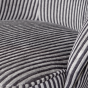 Vogue fauteuil streep - zwart/grijs