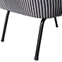 Vogue fauteuil streep - zwart/grijs