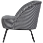 Vogue fauteuil streep - zwart/grijs
