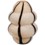 Kency vaas glas met streep - naturel/zwart