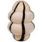 Kency vaas glas met streep - naturel/zwart