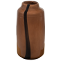 Selena vaas glas met streep - bruin