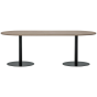 Tablo eettafel ovaal 220x90 cm - pebble grey/zwart