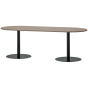 Tablo eettafel ovaal 220x90 cm - pebble grey/zwart