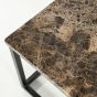 Rico salontafel vierkant marmer - bruin