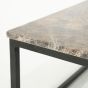 Rico salontafel vierkant marmer - bruin