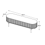 Leif eiken tv-meubel - 160 cm - naturel