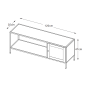 Sigurd metalen dressoir - 1 deur - 120 cm - zwart