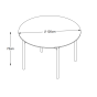 Mabel ronde eettafel - ø120 cm