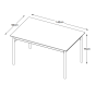 Mabel eettafel 90 x 140 cm