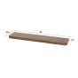 Marino wandplank - 90 cm - acaciahout - bruin