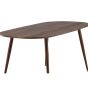 Viro deens ovale eettafel - 180 x 90 cm - donkerbruin