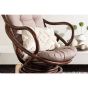 Chloe loungestoel  - walnoot - rattan