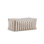 Liam poef stof - wit/beige gestreept