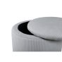 Zara poef - rib - grijs