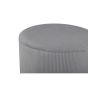 Cleo poef - rib - grijs