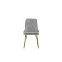 Sino eetkamerstoel - gouden poot - velvet - beige