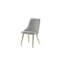 Sino eetkamerstoel - gouden poot - velvet - beige