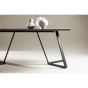 Mako rechthoekige eettafel - 180 x 90 cm - donkerbruin/zwart