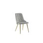 Sino eetkamerstoel - gouden poot - velvet - beige