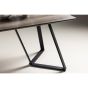 Mako rechthoekige eettafel - 180 x 90 cm - donkerbruin/zwart