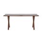 Malik organische eettafel - 180 x 90 cm - walnootlook