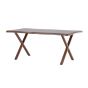 Malik organische eettafel - 180 x 90 cm - walnootlook