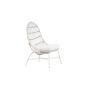 Ines outdoor loungestoel - wicker - wit