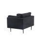 Kora fauteuil - linnen - zwart