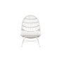 Ines outdoor loungestoel - wicker - wit