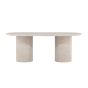Antonio ovale eettafel - 100 x 200 cm - marmerlook