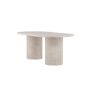 Antonio ovale eettafel - 100 x 200 cm - marmerlook