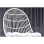 Ines outdoor loungestoel - wicker - wit