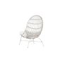 Ines outdoor loungestoel - wicker - wit