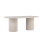 Antonio ovale eettafel - 100 x 200 cm - marmerlook