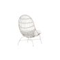 Ines outdoor loungestoel - wicker - wit