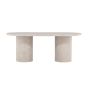 Antonio ovale eettafel - 100 x 200 cm - marmerlook