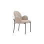 Pavel eetkamerstoel - linnenlook - beige
