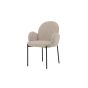 Pavel eetkamerstoel - linnenlook - beige