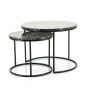 Marmer bijzettafel Romeo - set van 2