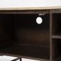TV meubel Lio - Mango hout & travertin - 170 cm - 2 deurs