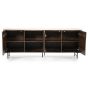 Dressoir Lio - 200 cm - Mango hout & travertin - 3 deurs