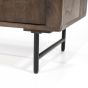Dressoir Lio - 200 cm - Mango hout & travertin - 3 deurs