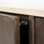 Dressoir Lio - 200 cm - Mango hout & travertin - 3 deurs
