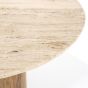Ronde eettafel Sara - Mango hout & travertin - Ø130x76 cm