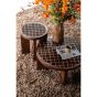 TiledUp bijzettafel hout/keramiek - donkerbruin