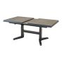 Murcia negro uittrektafel verstelbaar 143/183x88x54/74 cm - matt antraciet